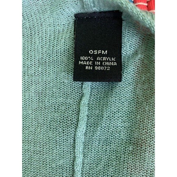 Womens Light Green Knit Poncho Cardigan OSFM Open Front Soft - Picture 7 of 8